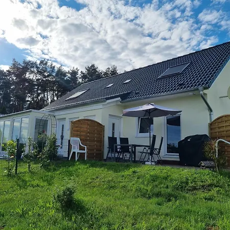 Ferienhaus Koehler Am Achterwasser Incl Boootsvermietung Urlaub Mit Hund Lutow Exterior foto